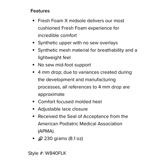 New Balance fresh foam x 840 running shoes NEW - Picture 2 of 12